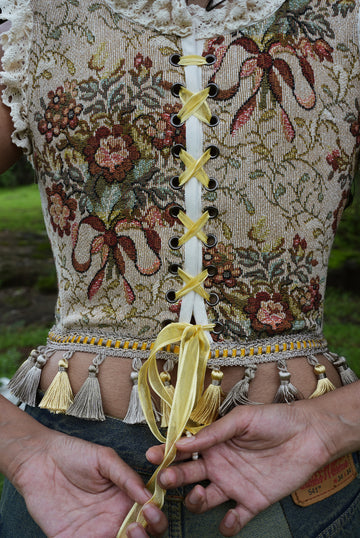 Vintage Tapestry Corset #01